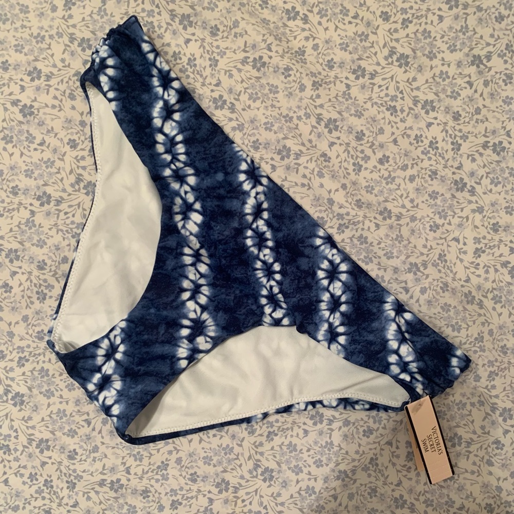NWT Victoria's Secret Blue Tie Dye Bikini Bottoms